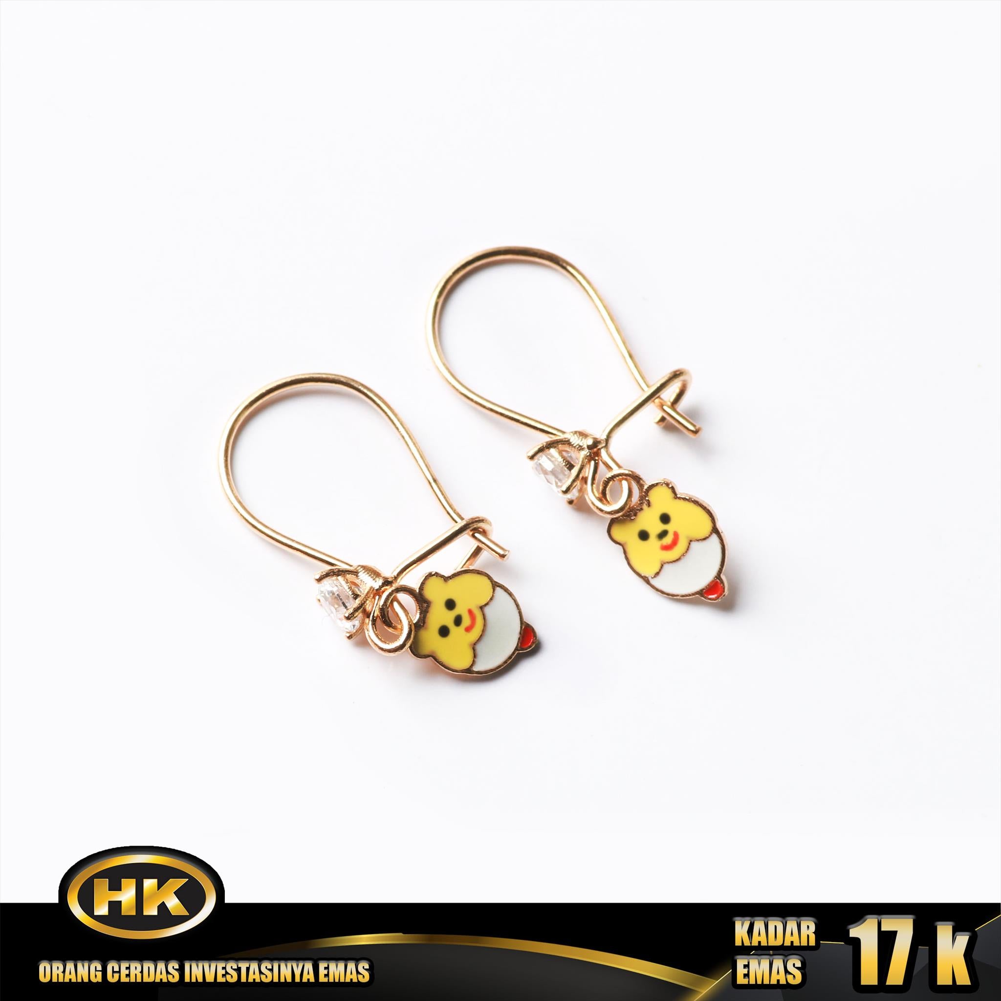 HK Mustika Gold - Anting Emas 17K - Type 127 ANAK