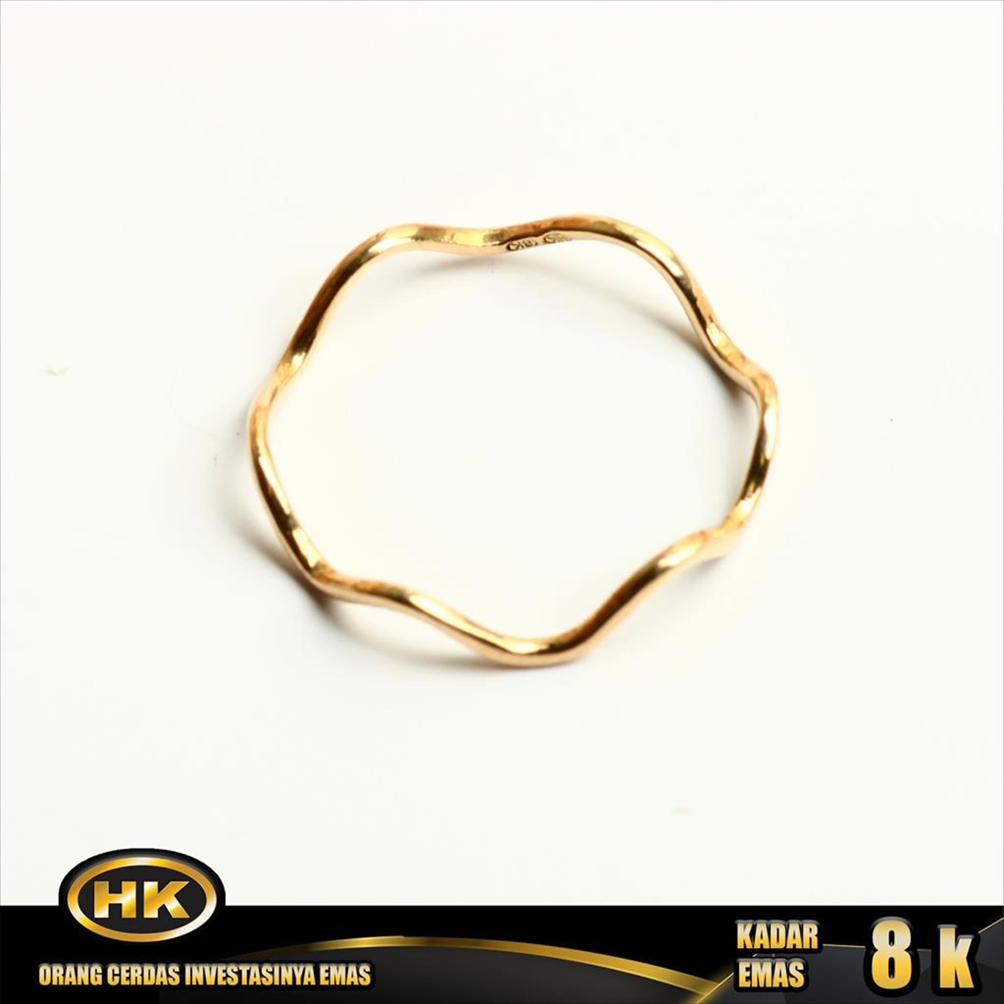 HK Mustika Gold - Cincin Emas 8K - Type 439 Gelombang