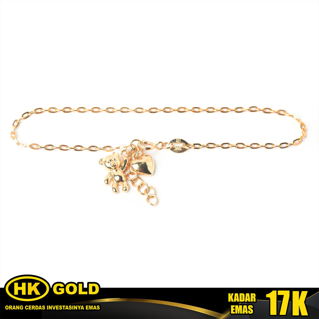 Gelang Emas 17K Bracelet Wanita Type 1205 HK GOLD
