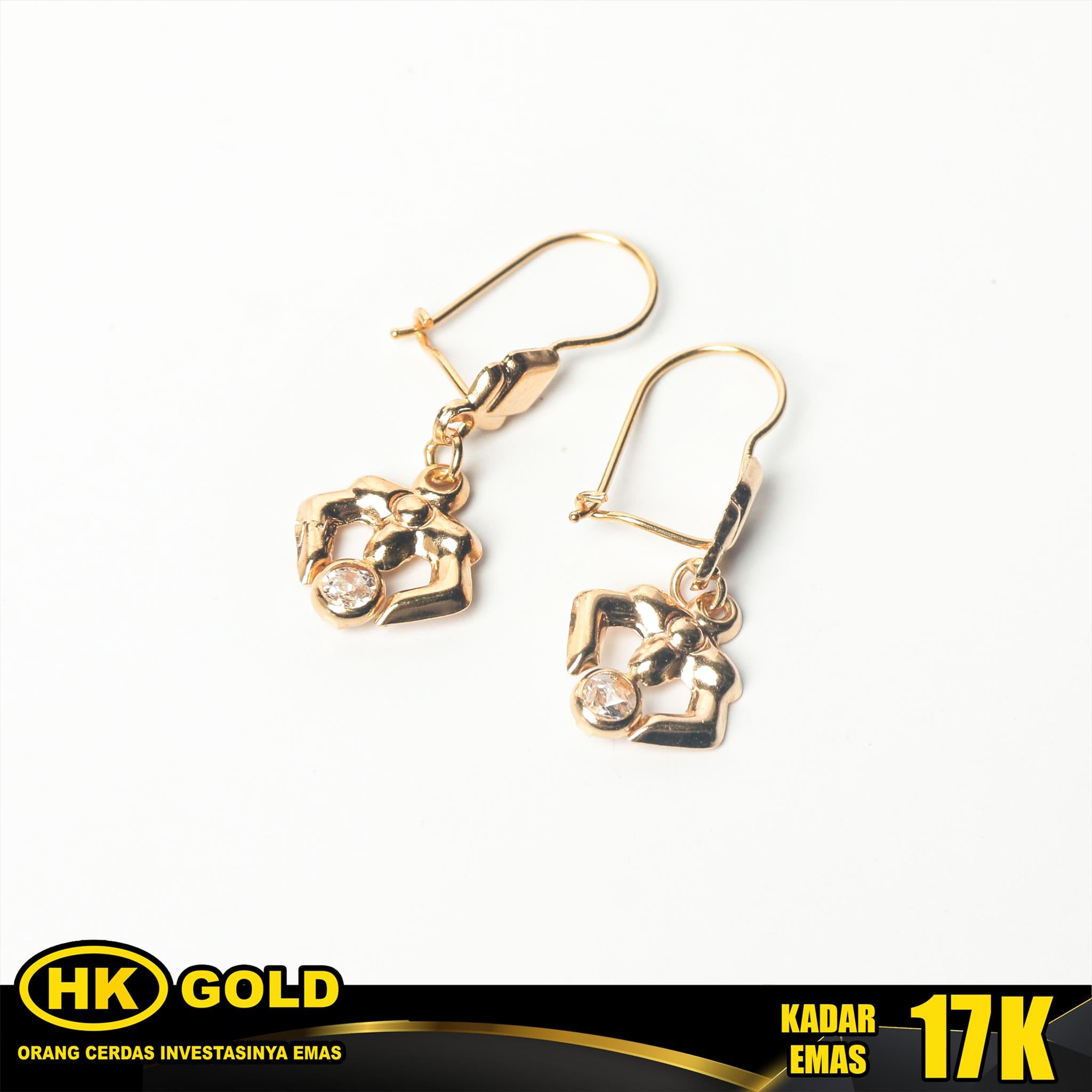 Anting Emas 17K Type 221 HK GOLD