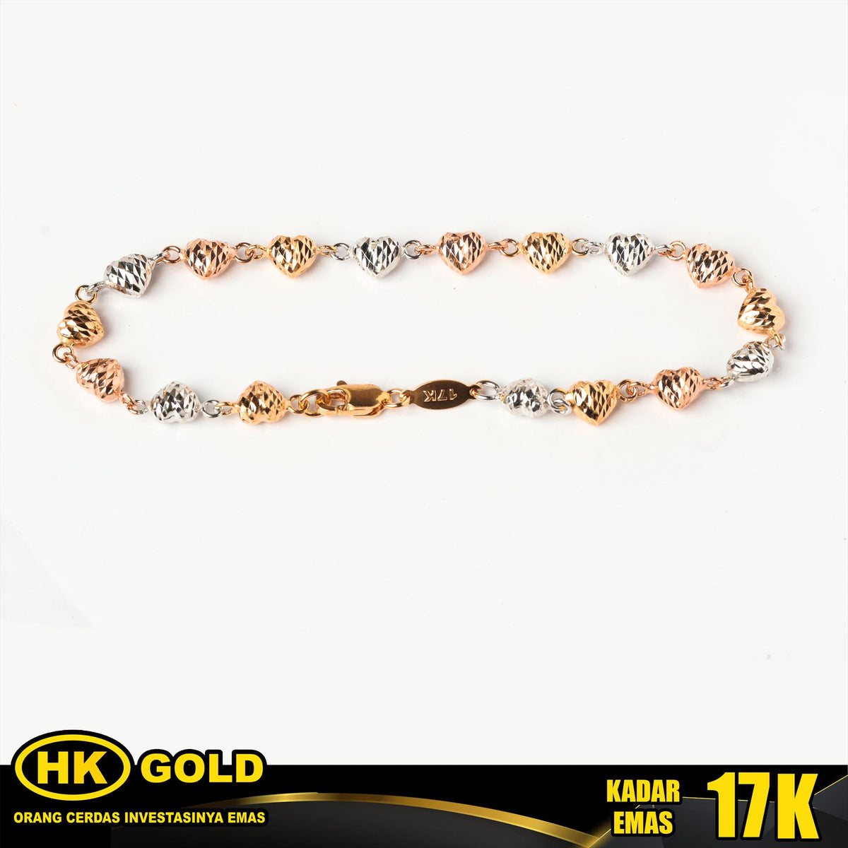Gelang Emas 17K Bracelet Wanita Type 1297 HK GOLD