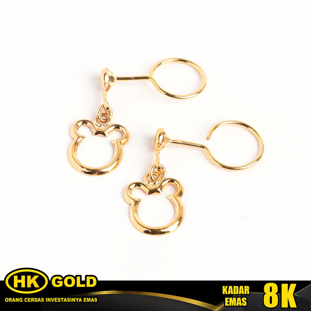Giwang Emas 8K Tusuk Wanita Type 394 HK GOLD