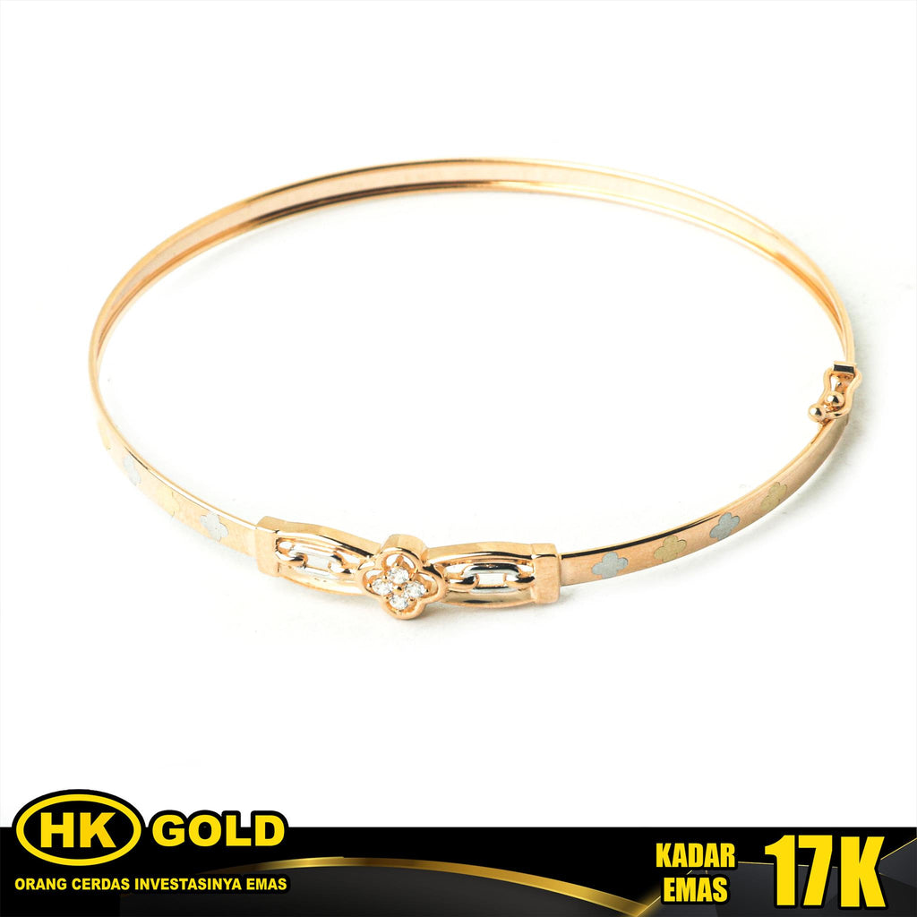 Gelang Emas 17K Bangle Wanita Type 1167 HK GOLD