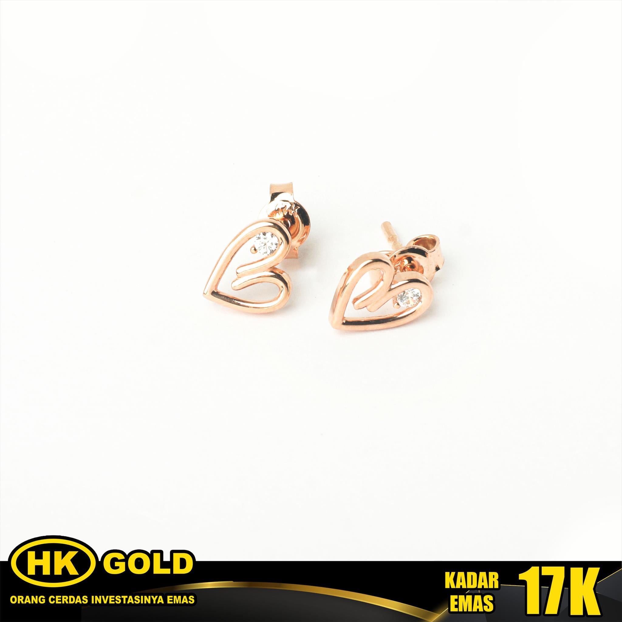 Giwang Emas 17K Tusuk Wanita Type 170 HK GOLD