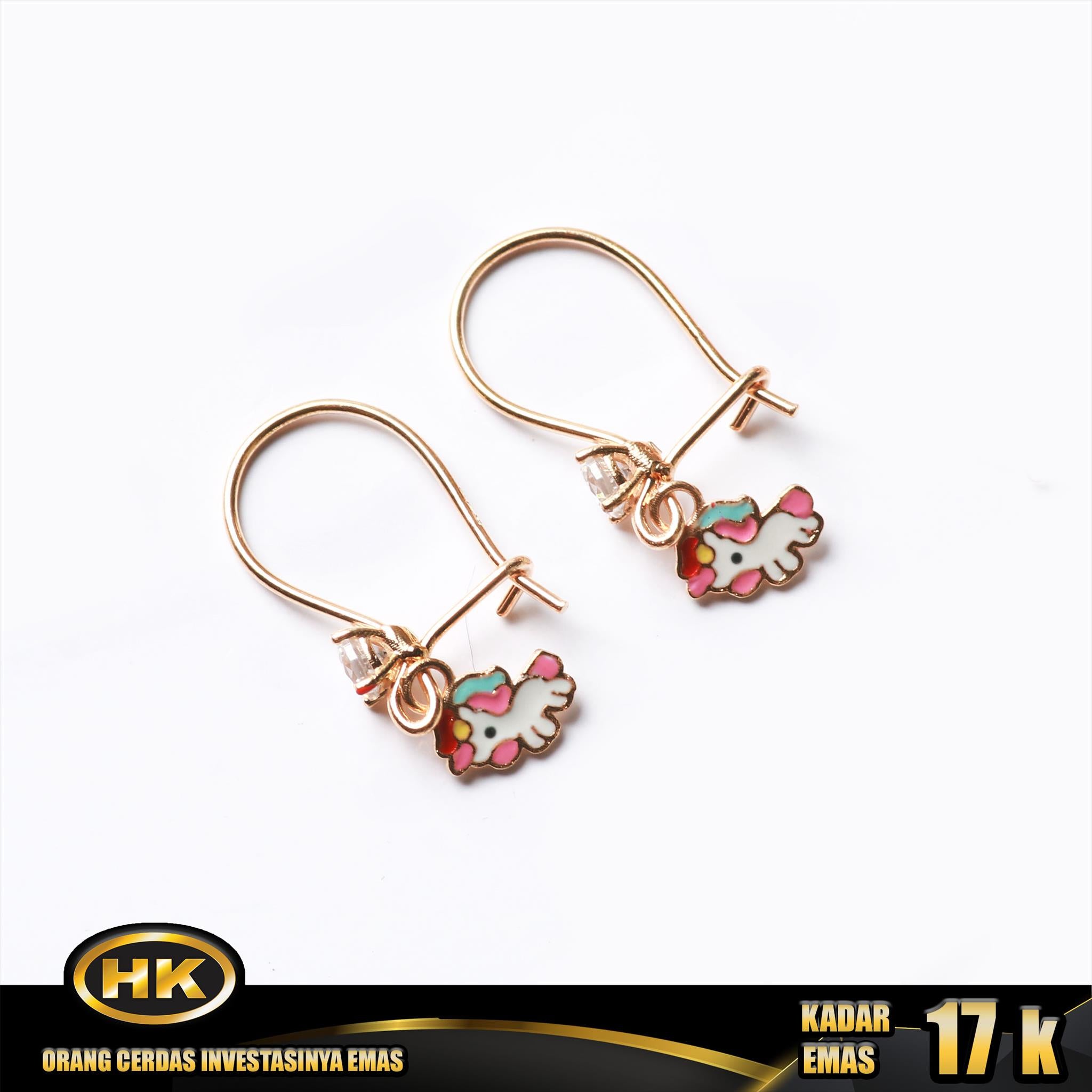 HK Mustika Gold - Anting Emas 17K - Type 127 ANAK