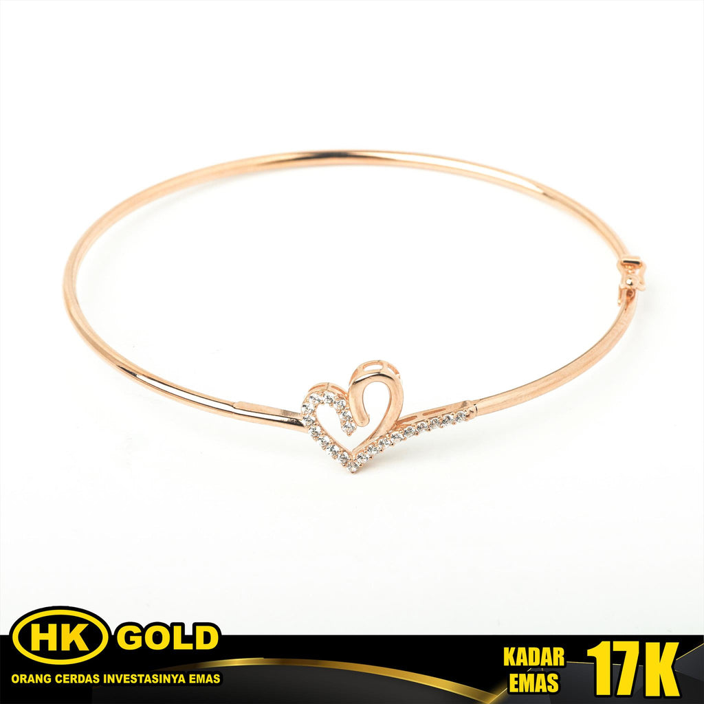 Gelang Emas 17K Bangle Wanita Type 1184 HK GOLD