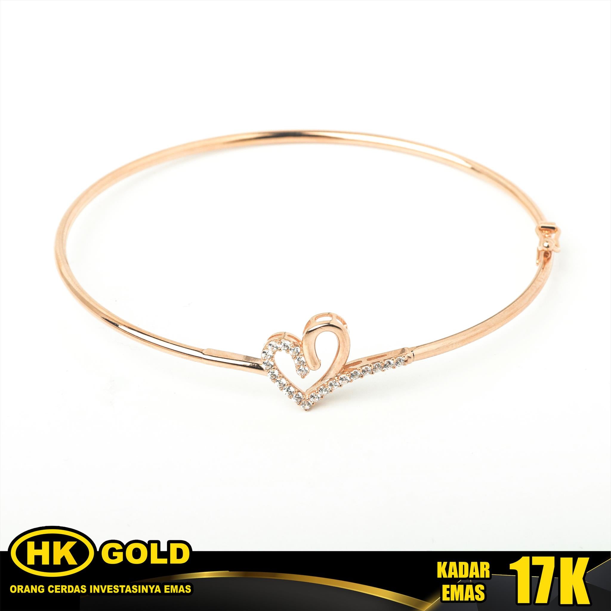 Gelang Emas 17K Bangle Wanita Type 1184 HK GOLD