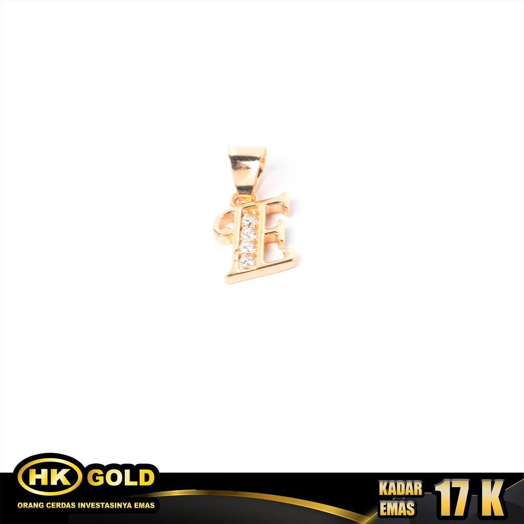 Liontin Emas 17K Type 191  Huruf 1 HK GOLD