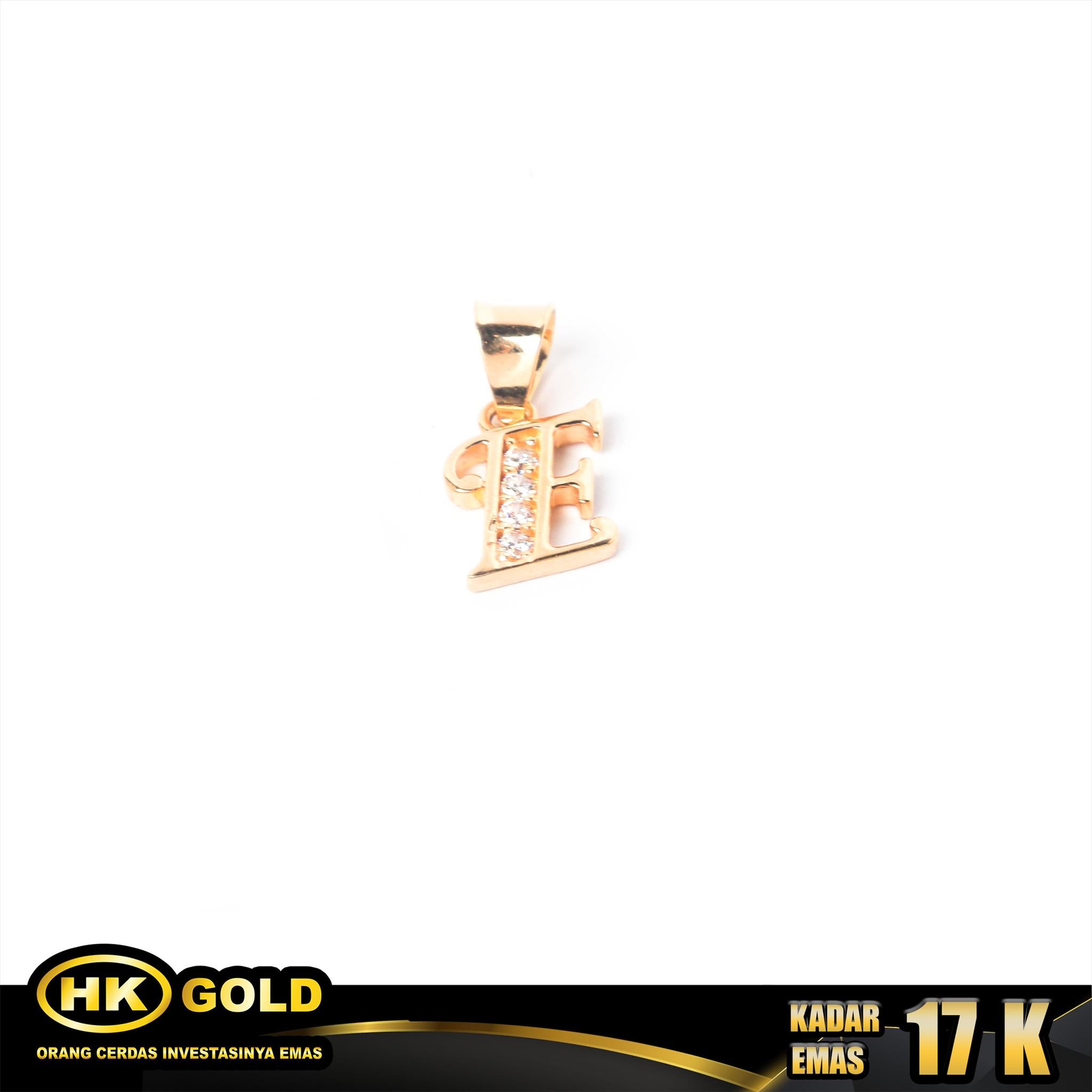 Liontin Emas 17K Type 191  Huruf 1 HK GOLD