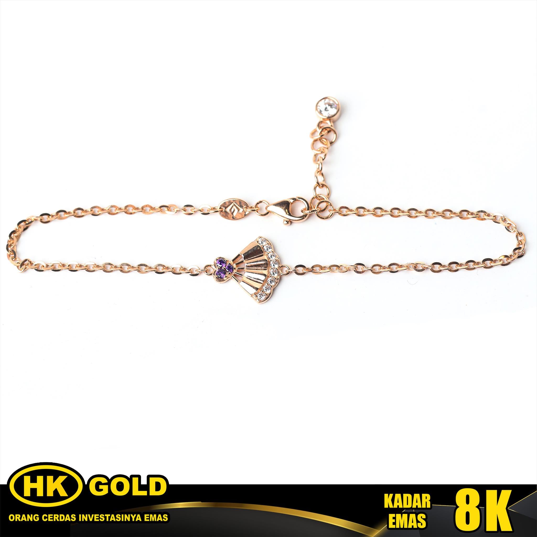 Gelang Emas 8K Bracelet Wanita Type 2416 HK GOLD