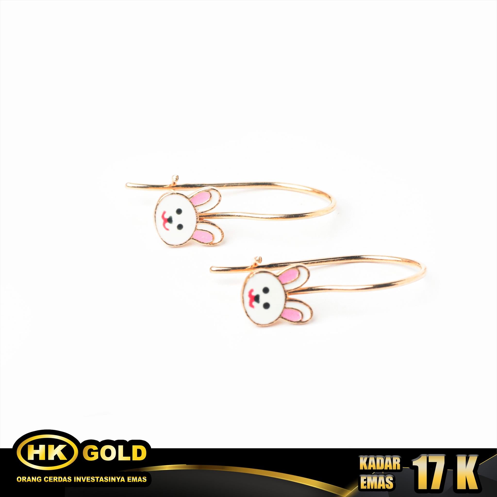 Anting Emas 17K Type 182 Anak HK GOLD