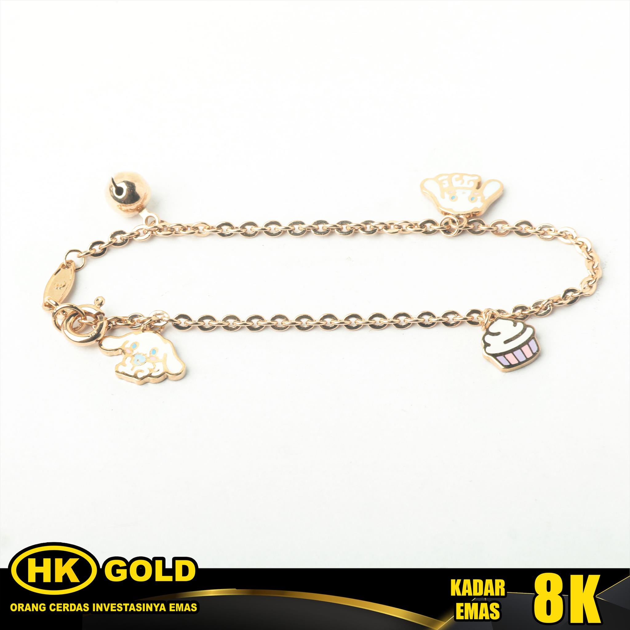 Gelang Emas 8K Bracelet Anak Type 2219 HK GOLD