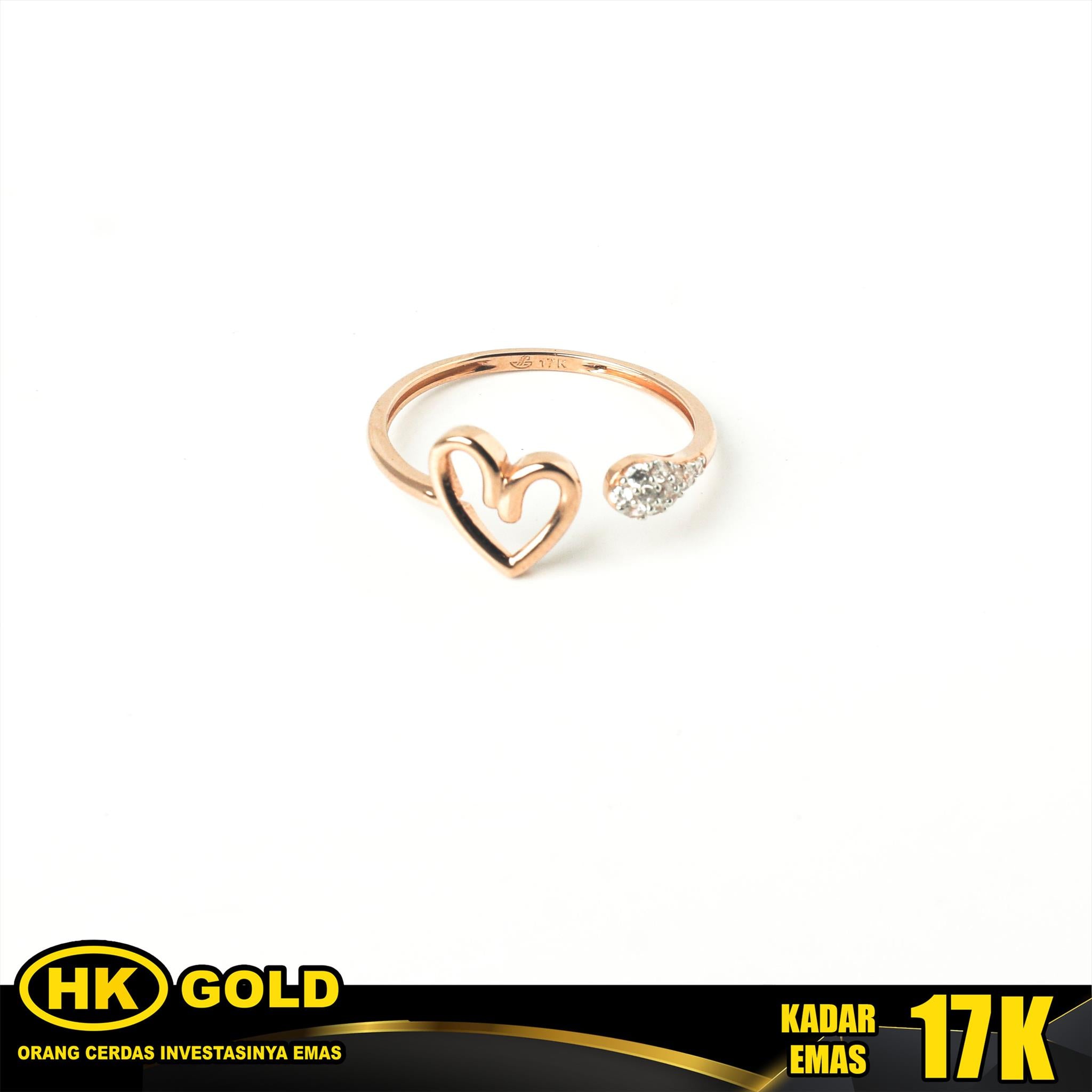 Cincin Emas 17K Wanita Type 1032 HK GOLD