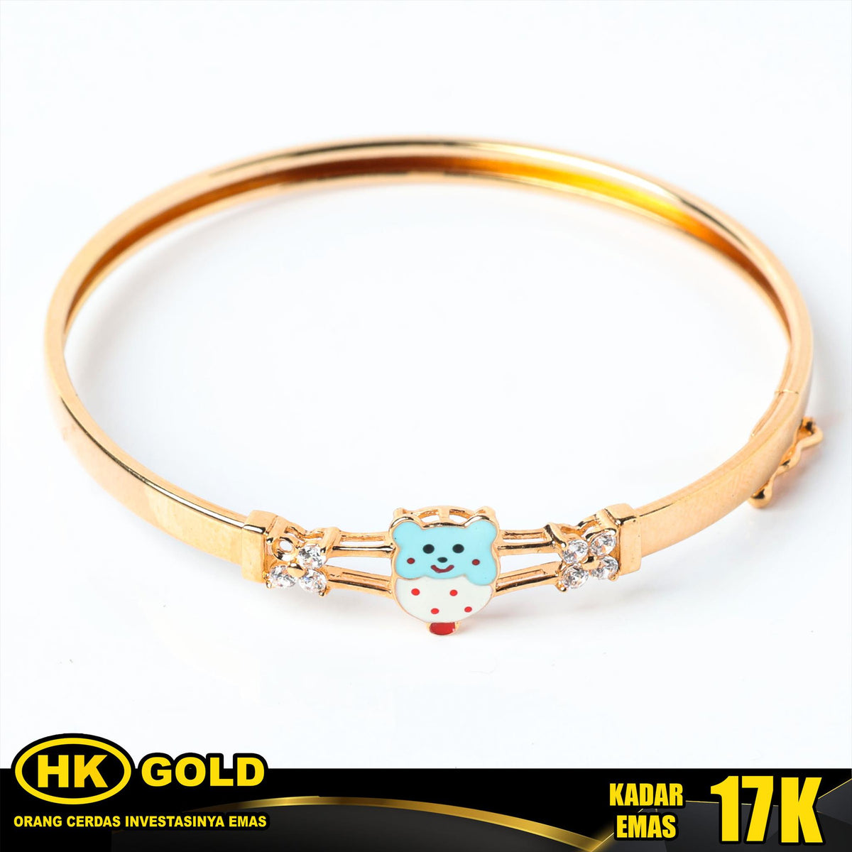 Gelang Emas 17K Bangle Anak Type 1298 HK GOLD