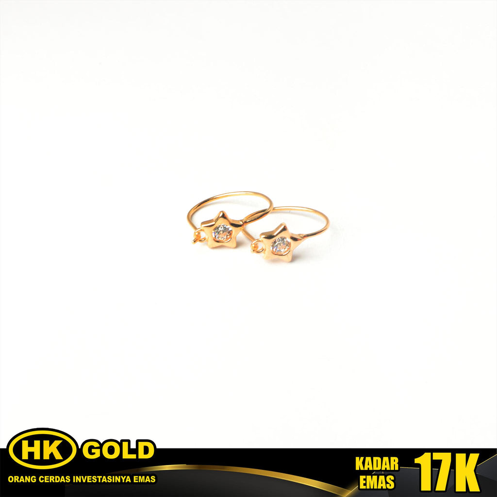 Anting Emas 17K Kait Wanita Type 259 HK GOLD