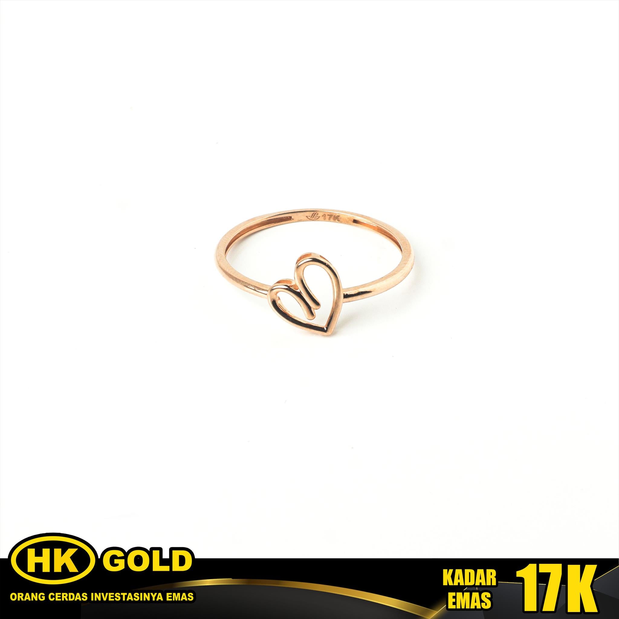 Cincin Emas 17K Wanita Type 1032 HK GOLD