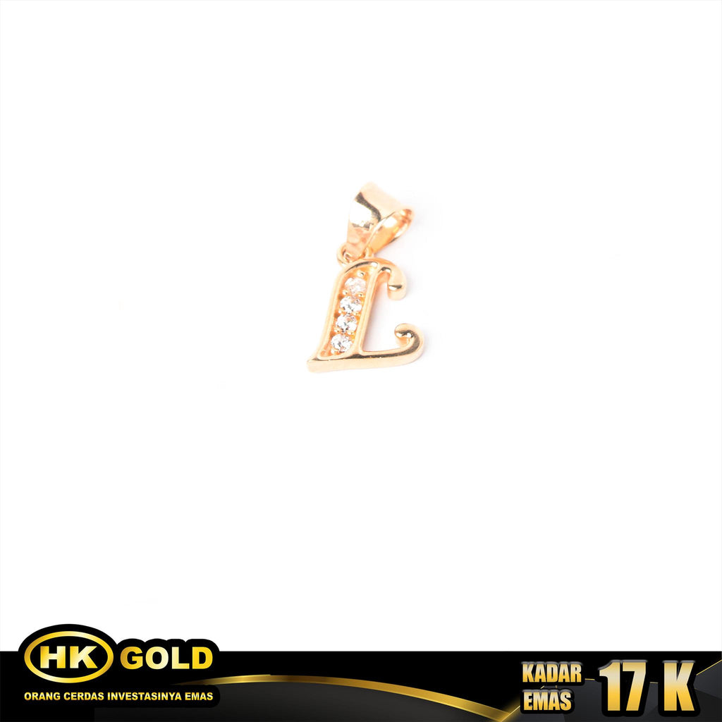 Liontin Emas 17K Type 192 Huruf 2 HK HOLD