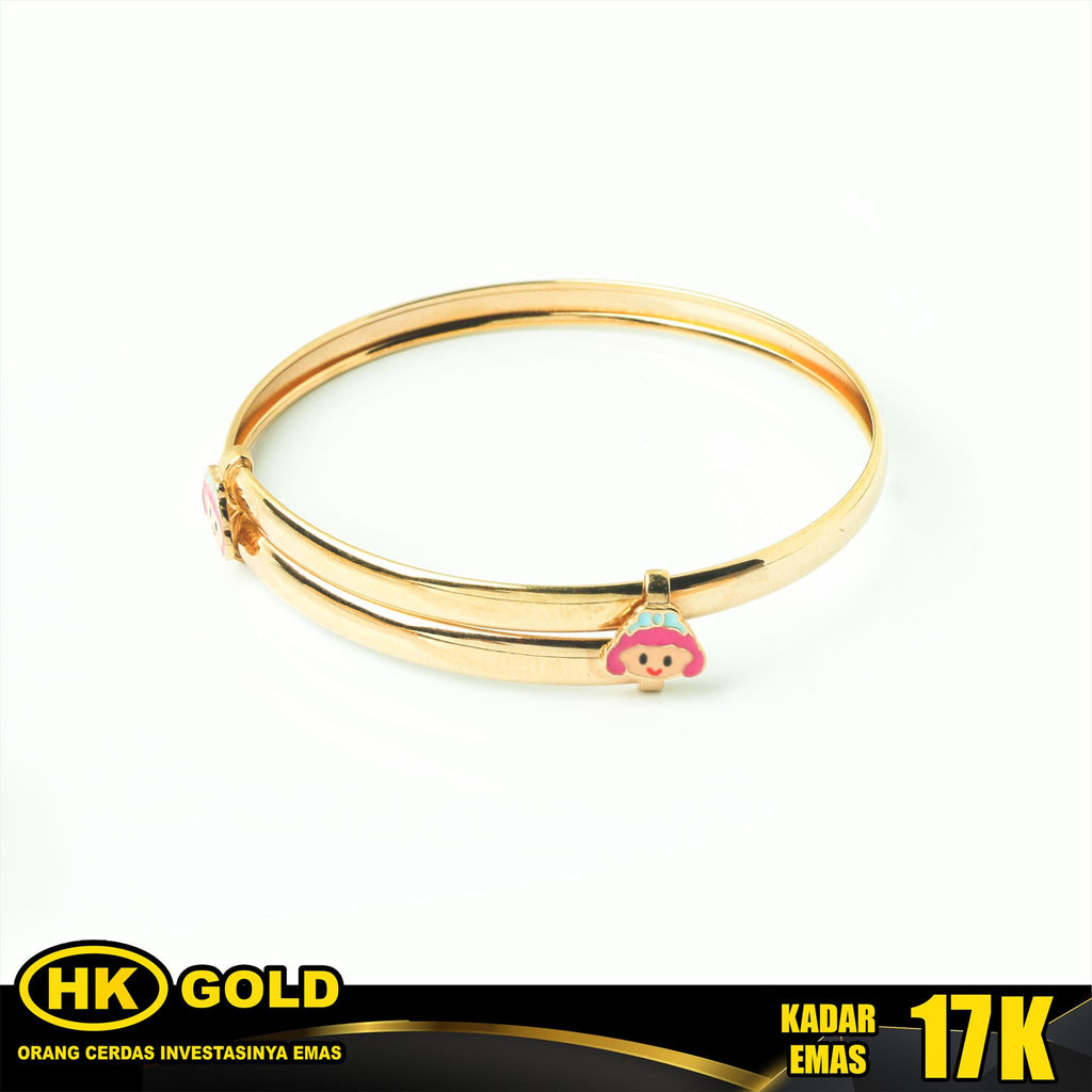 Gelang Emas 17K Bangle Anak Type 1144 HK GOLD