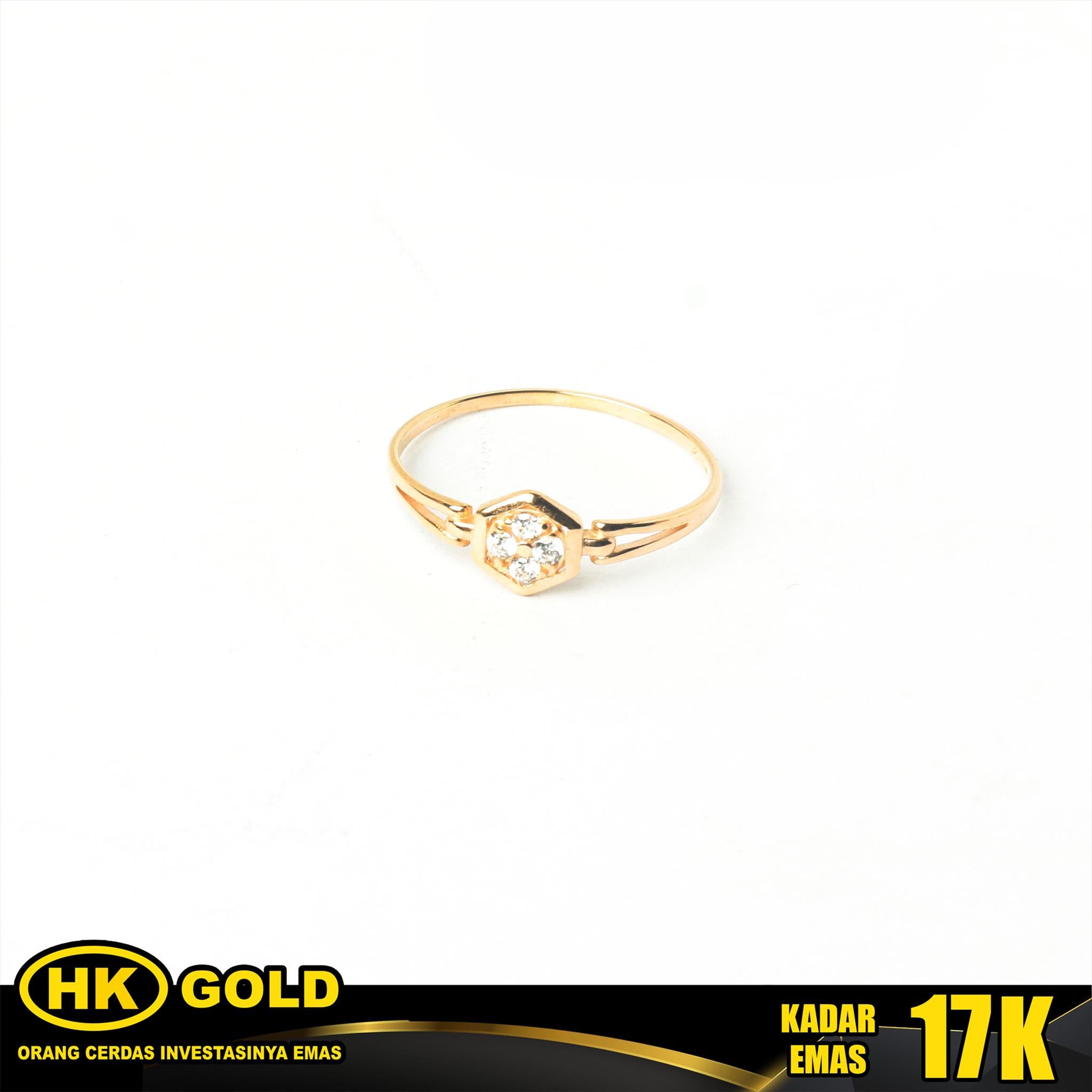 Cincin Emas 17K Wanita Type 1002 HK GOLD