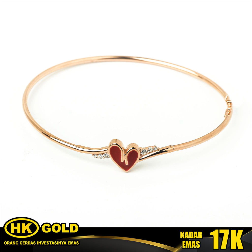 Gelang Emas 17K Bangle Wanita Type 1184 HK GOLD