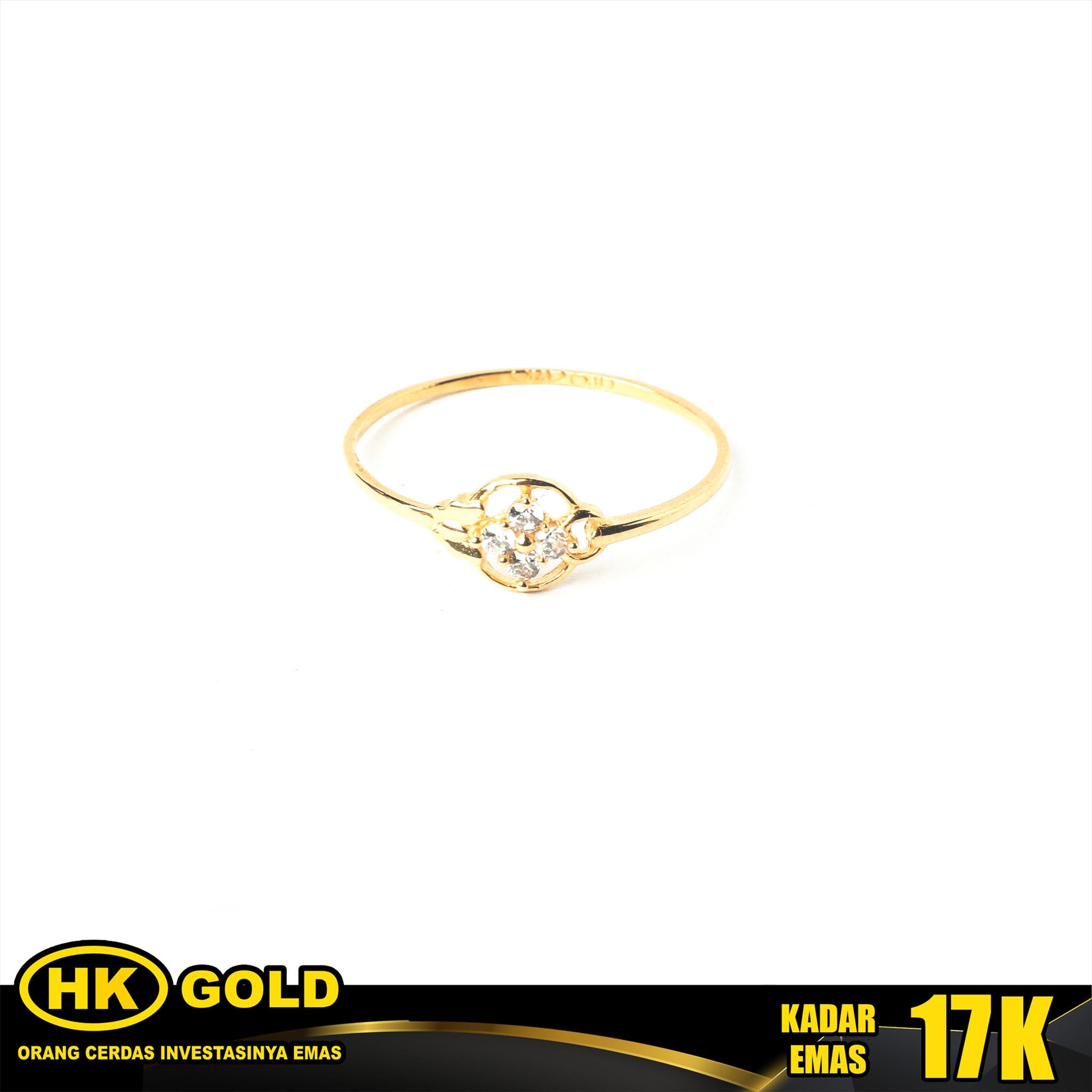 Cincin Emas 17K Wanita Type 1003 HK GOLD