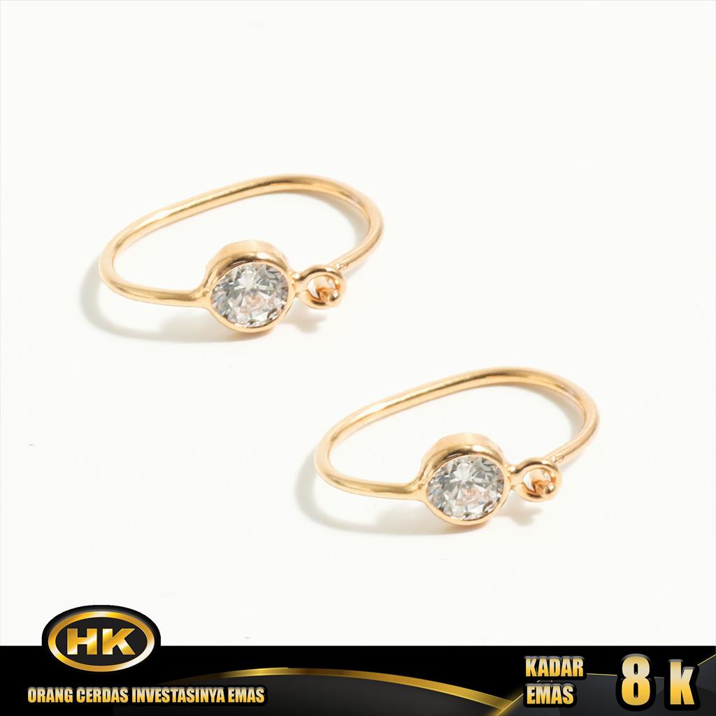 Anting Emas 8K - Tindik  - HK Gold