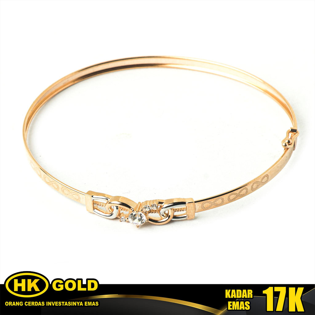Gelang Emas 17K Bangle Wanita Type 1167 HK GOLD