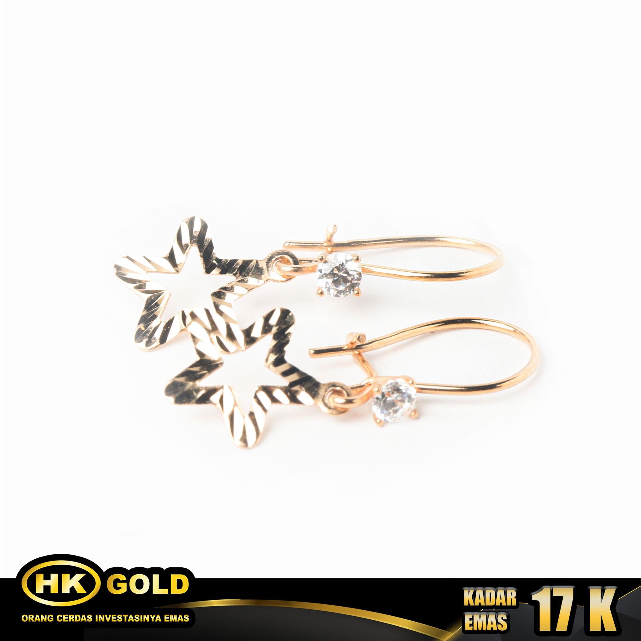 Anting Emas 17K Type 179 HK GOLD