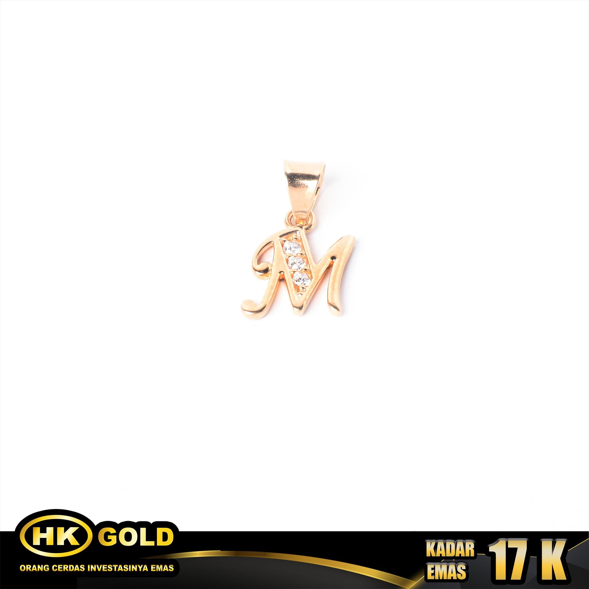 Liontin Emas 17K Type 192 Huruf 2 HK HOLD