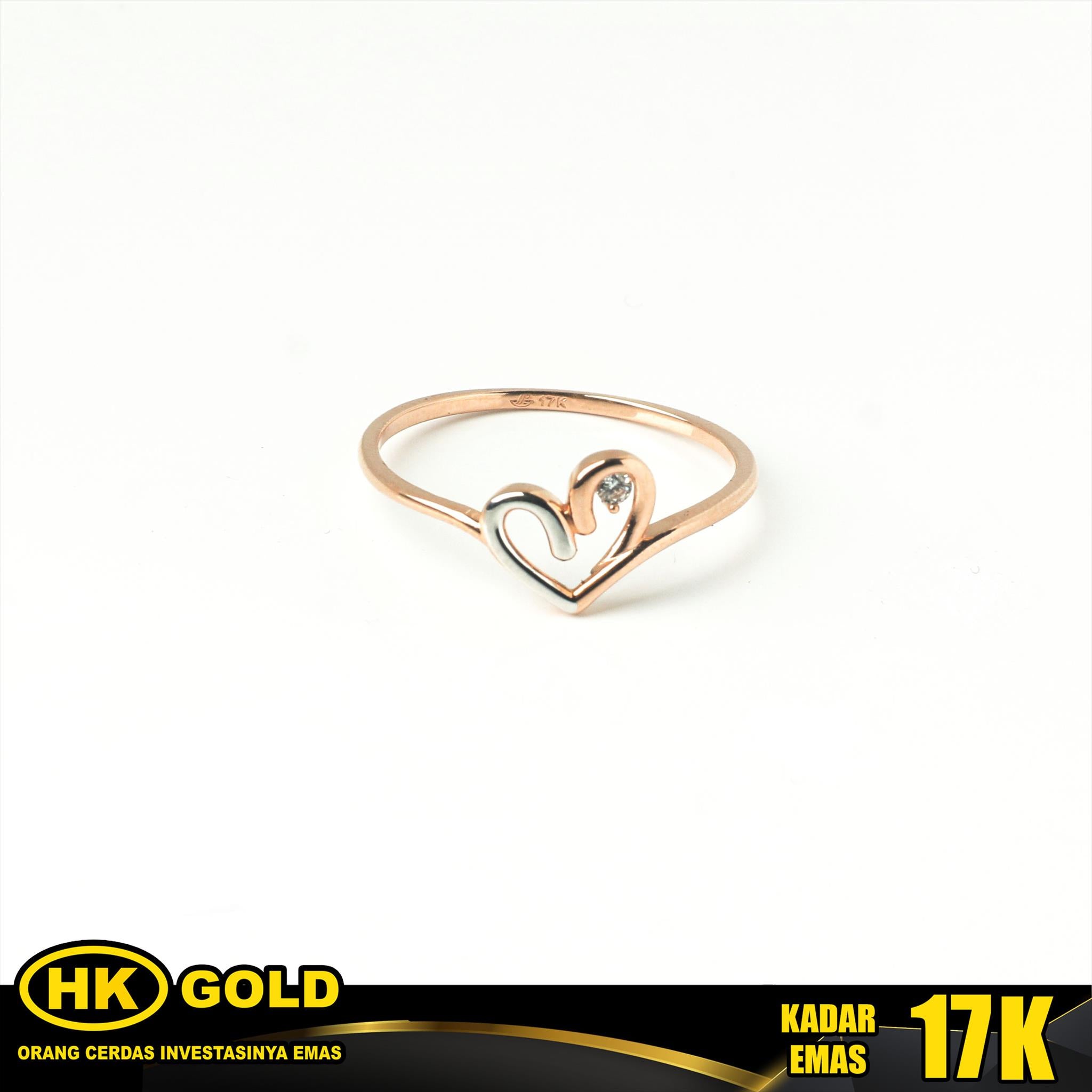 Cincin Emas 17K Wanita Type 1032 HK GOLD