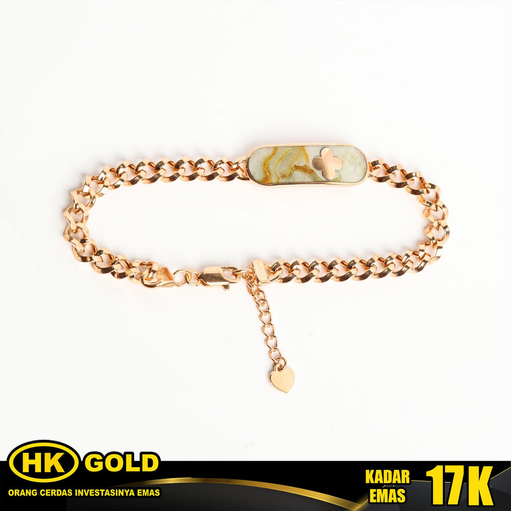 Gelang Emas 17K Bracelet Wanita Type 1322 HK GOLD