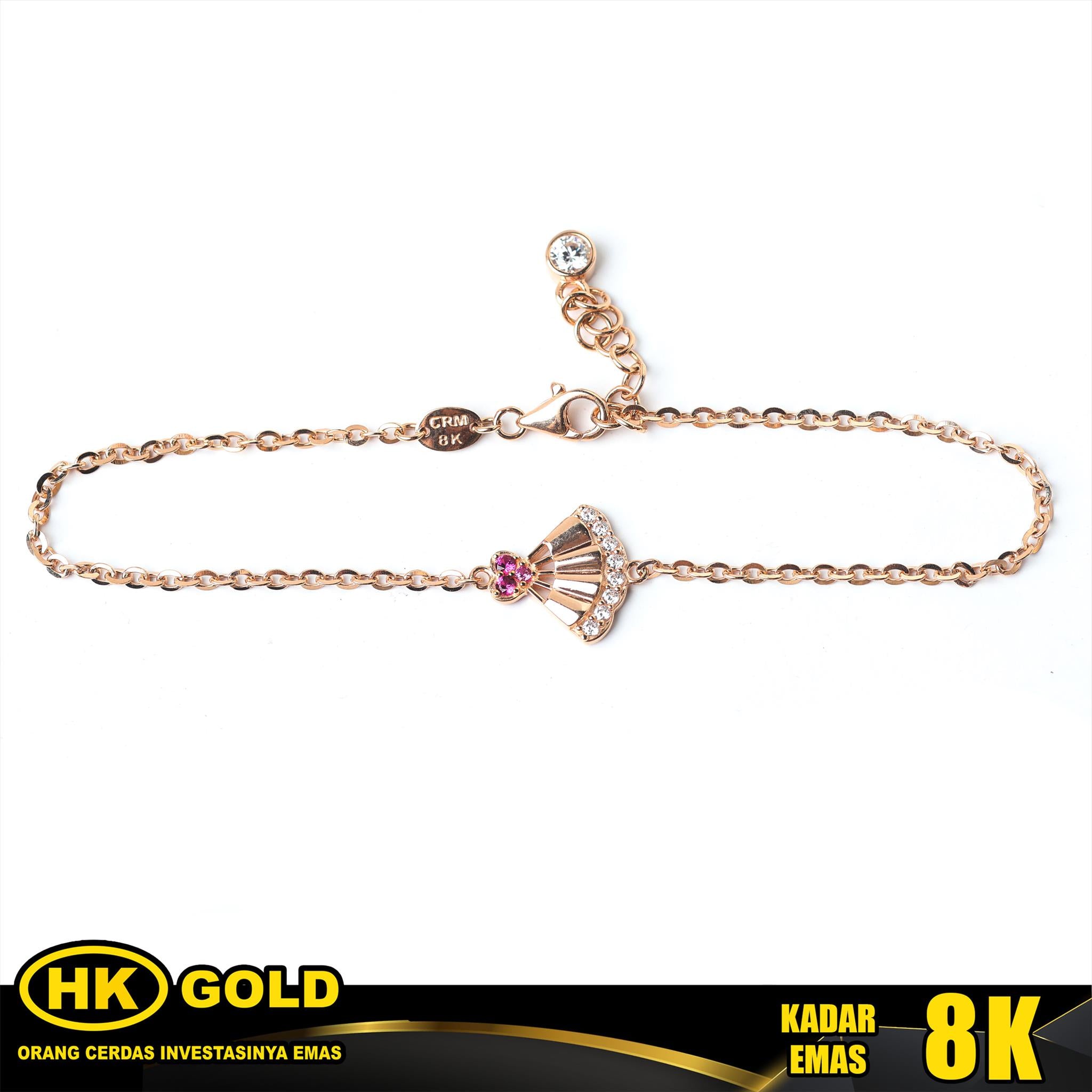 Gelang Emas 8K Bracelet Wanita Type 2416 HK GOLD