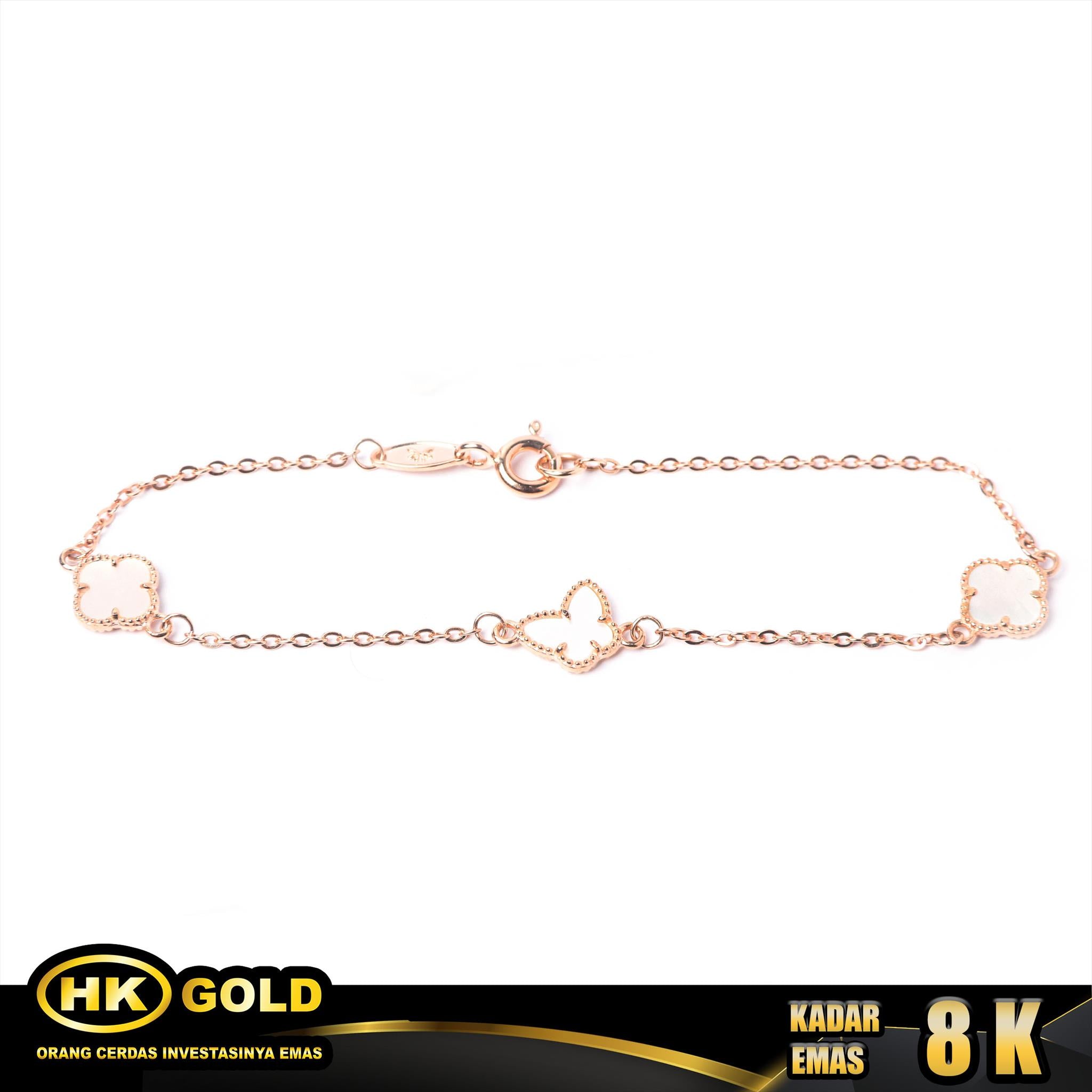 Gelang Emas 8K Type 1665 Vc HK GOLD