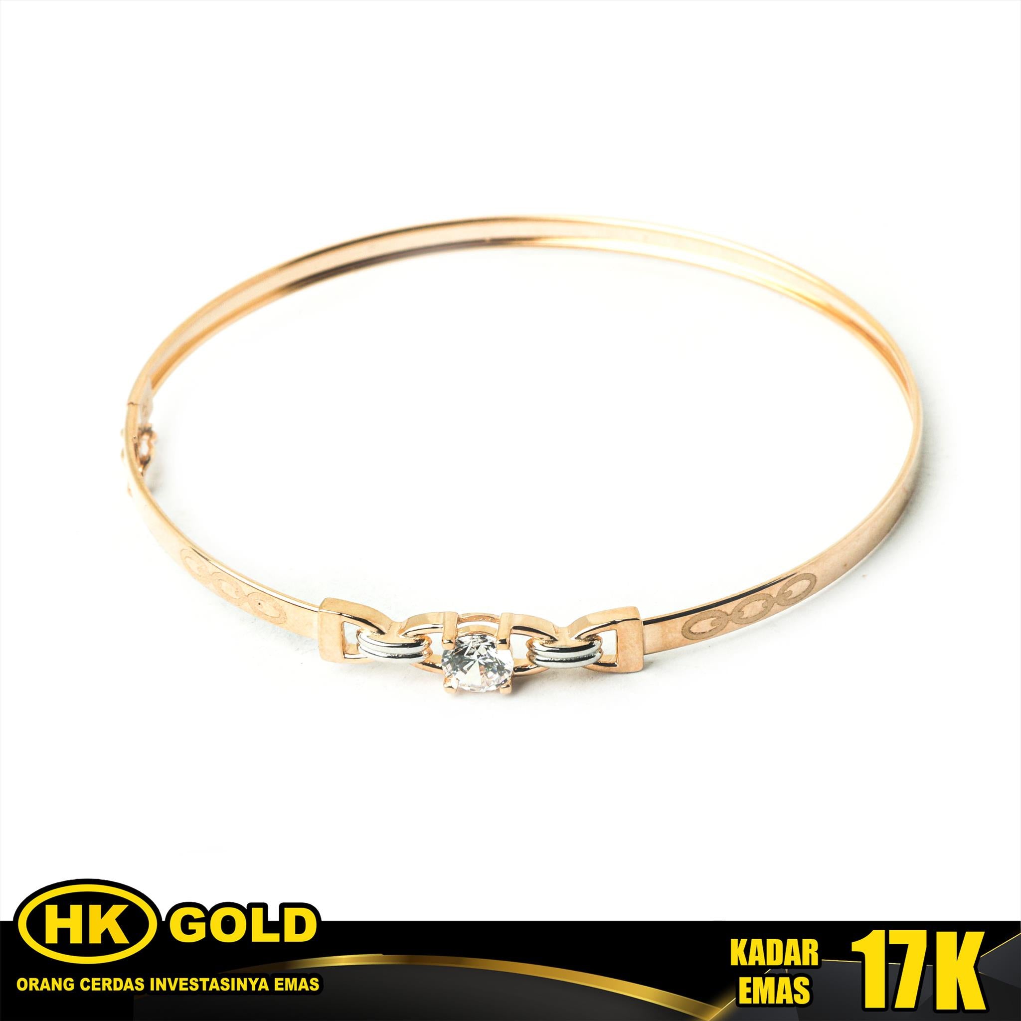 Gelang Emas 17K Bangle Wanita Type 1167 HK GOLD