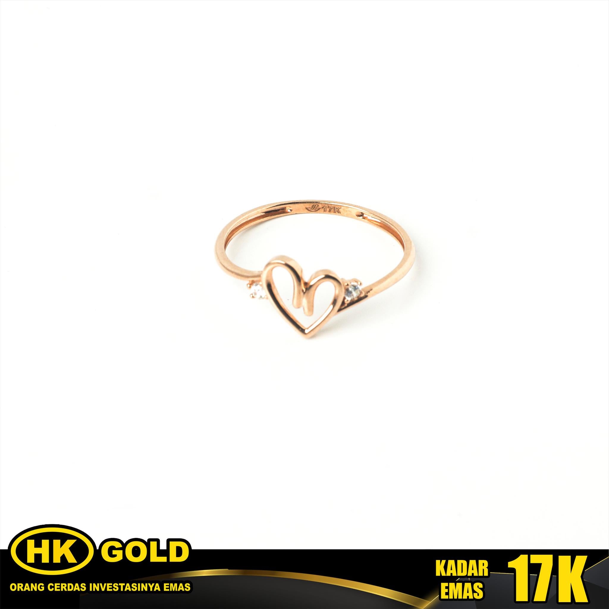 Cincin Emas 17K Wanita Type 1032 HK GOLD