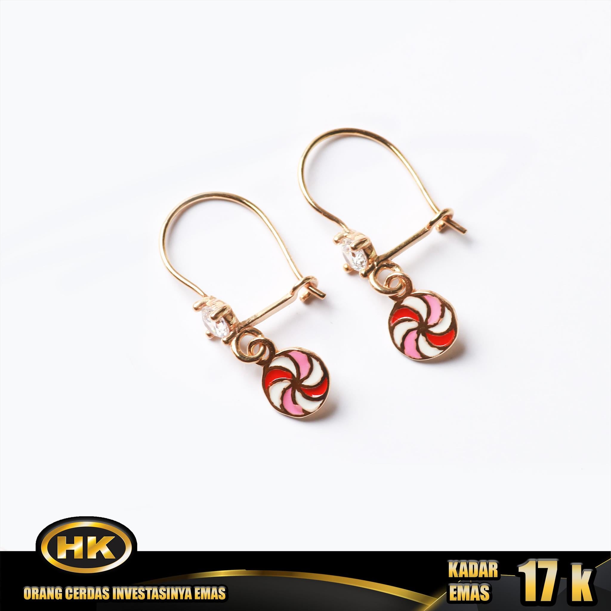 HK Mustika Gold - Anting Emas 17K - Type 127 ANAK