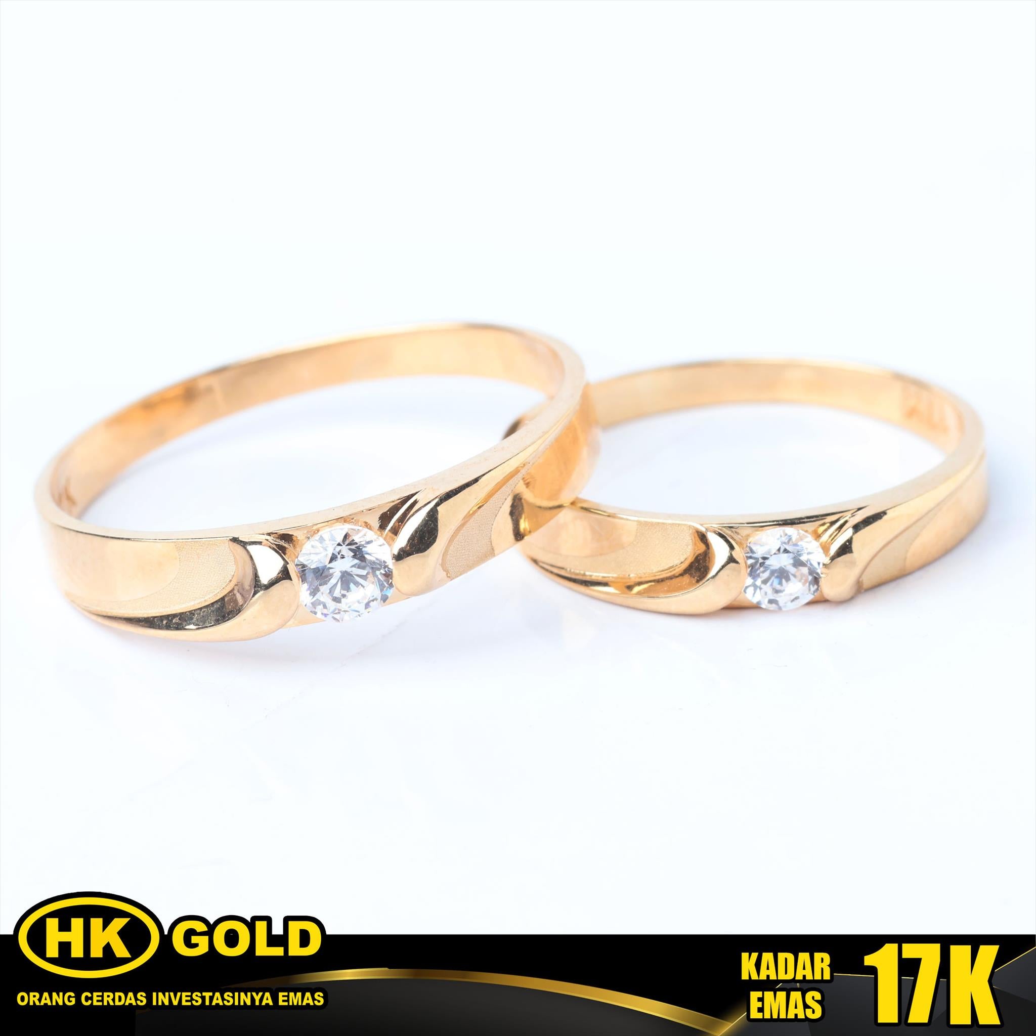 Cincin Emas 17K Couple Wedding Type 1120 HK GOLD