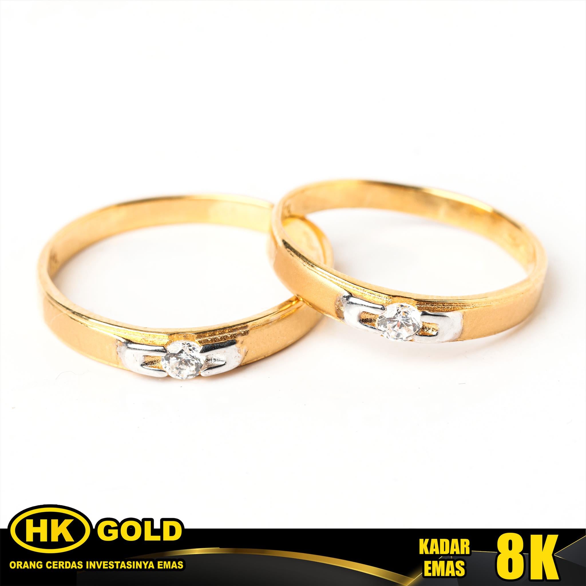 Cincin Emas 8K Couple Wedding Type 1966 HK GOLD