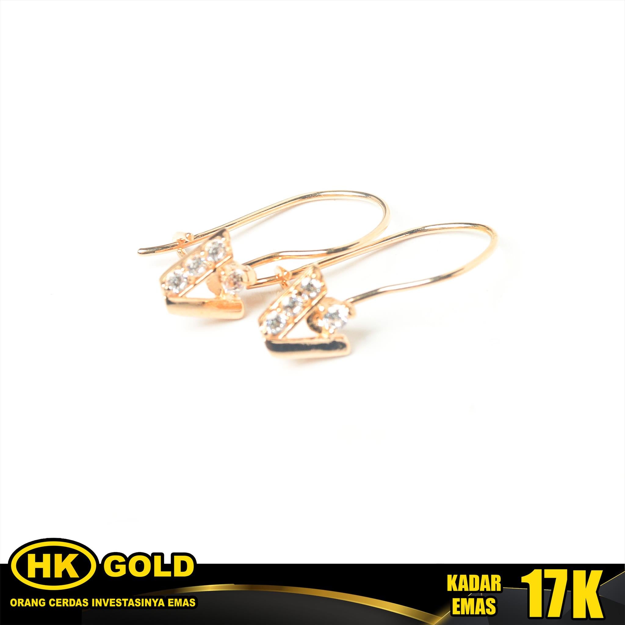 Anting Emas 17K Type 197 HK GOLD