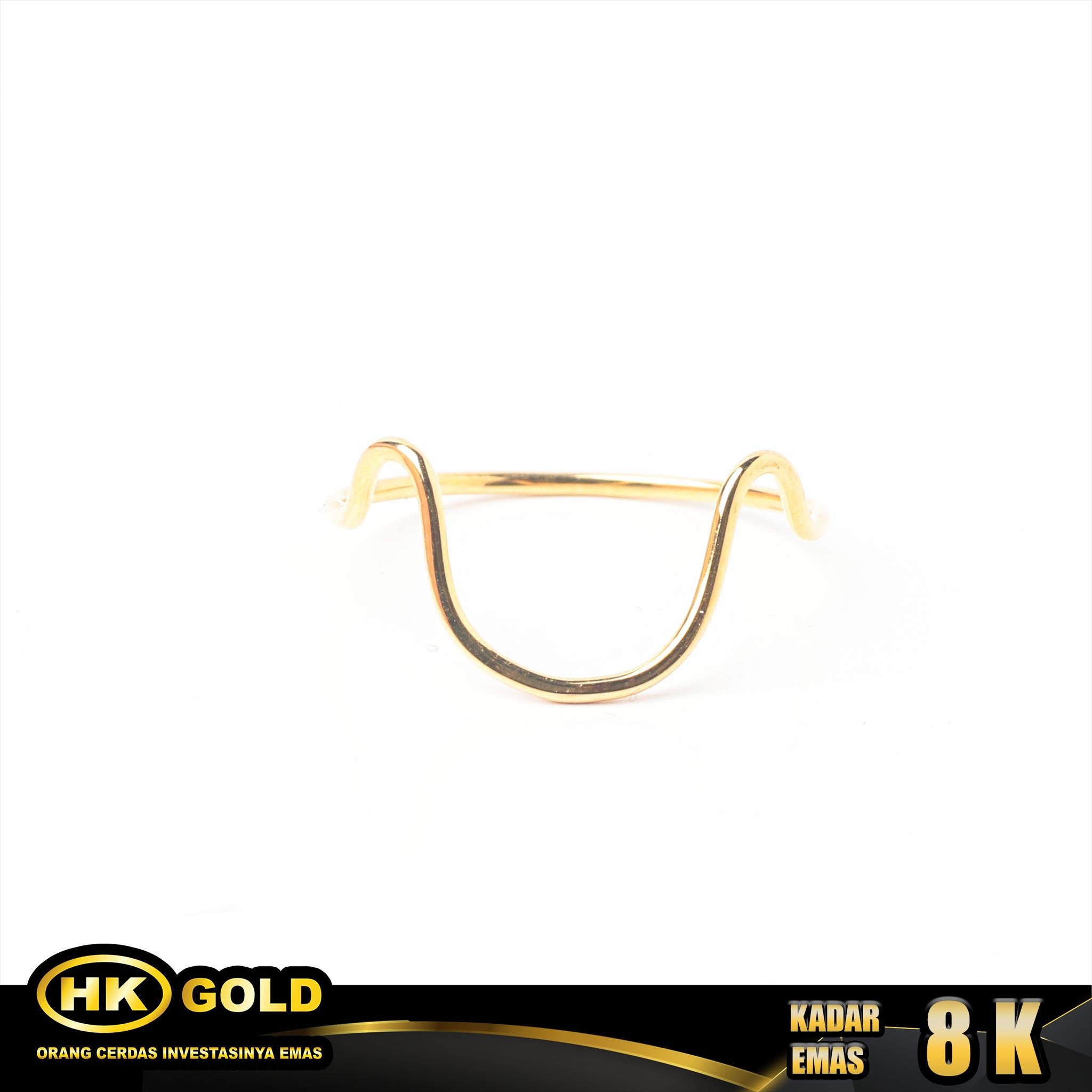 Cincin Emas 8K Type KAI Elaris Wave HK GOLD