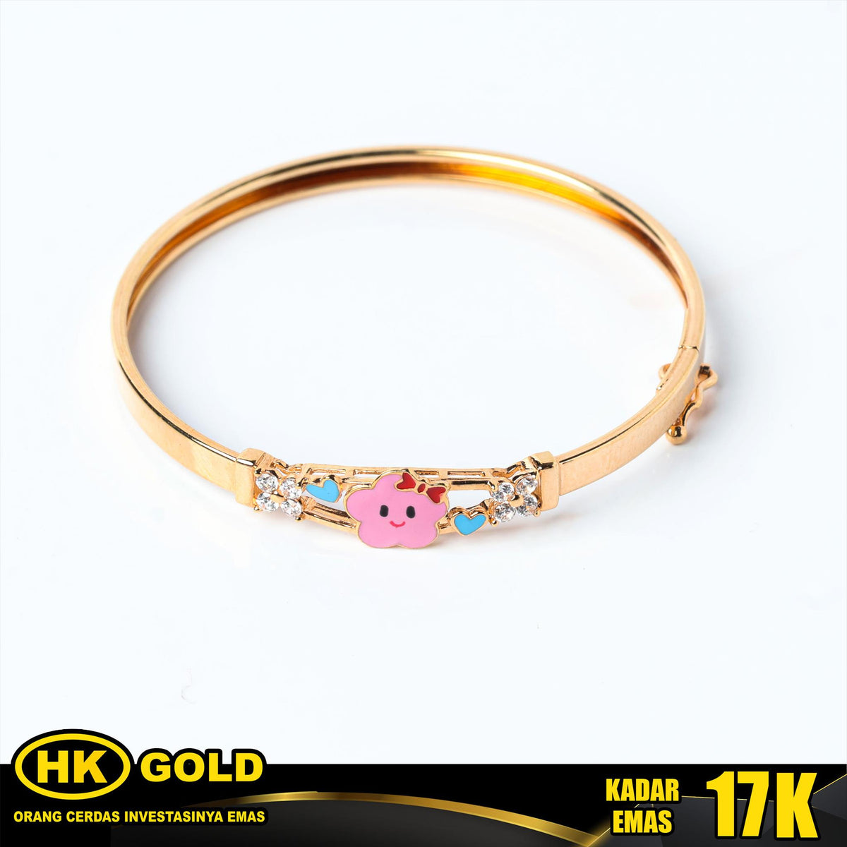 Gelang Emas 17K Bangle Anak Type 1298 HK GOLD