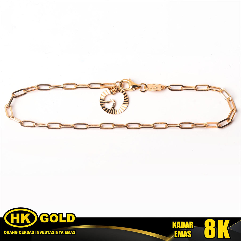Gelang Emas 8K Bracelet Wanita Type 2460 HK GOLD