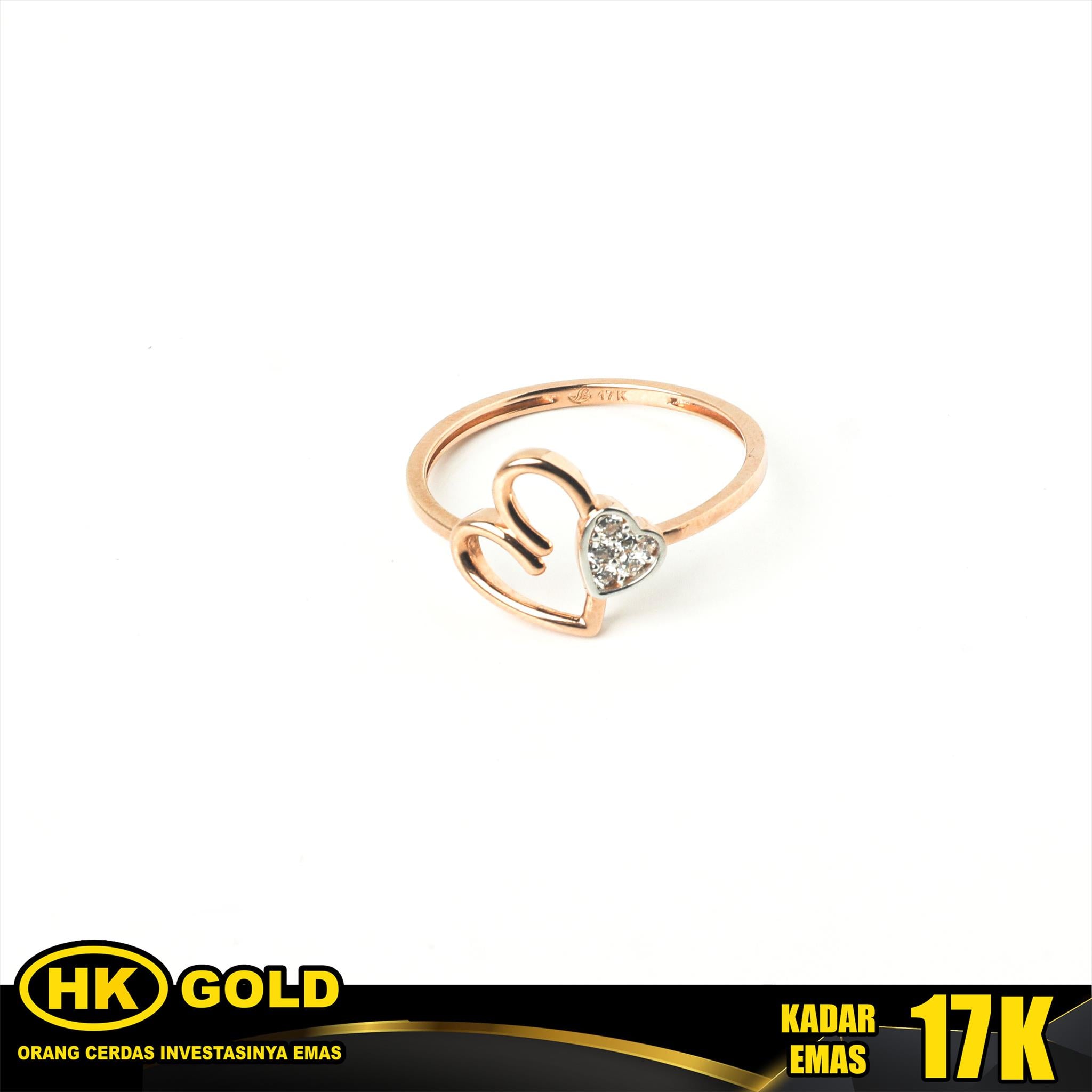 Cincin Emas 17K Wanita Type 1032 HK GOLD