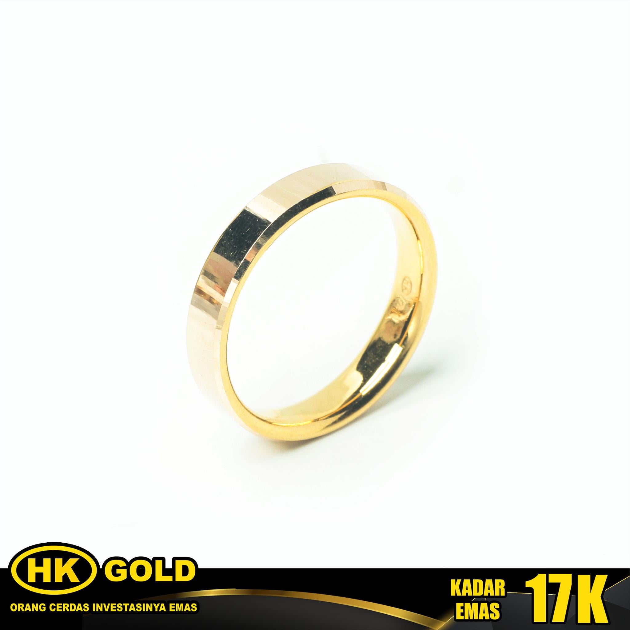 CINCIN EMAS 17K Type 956 PP KACA HK GOLD