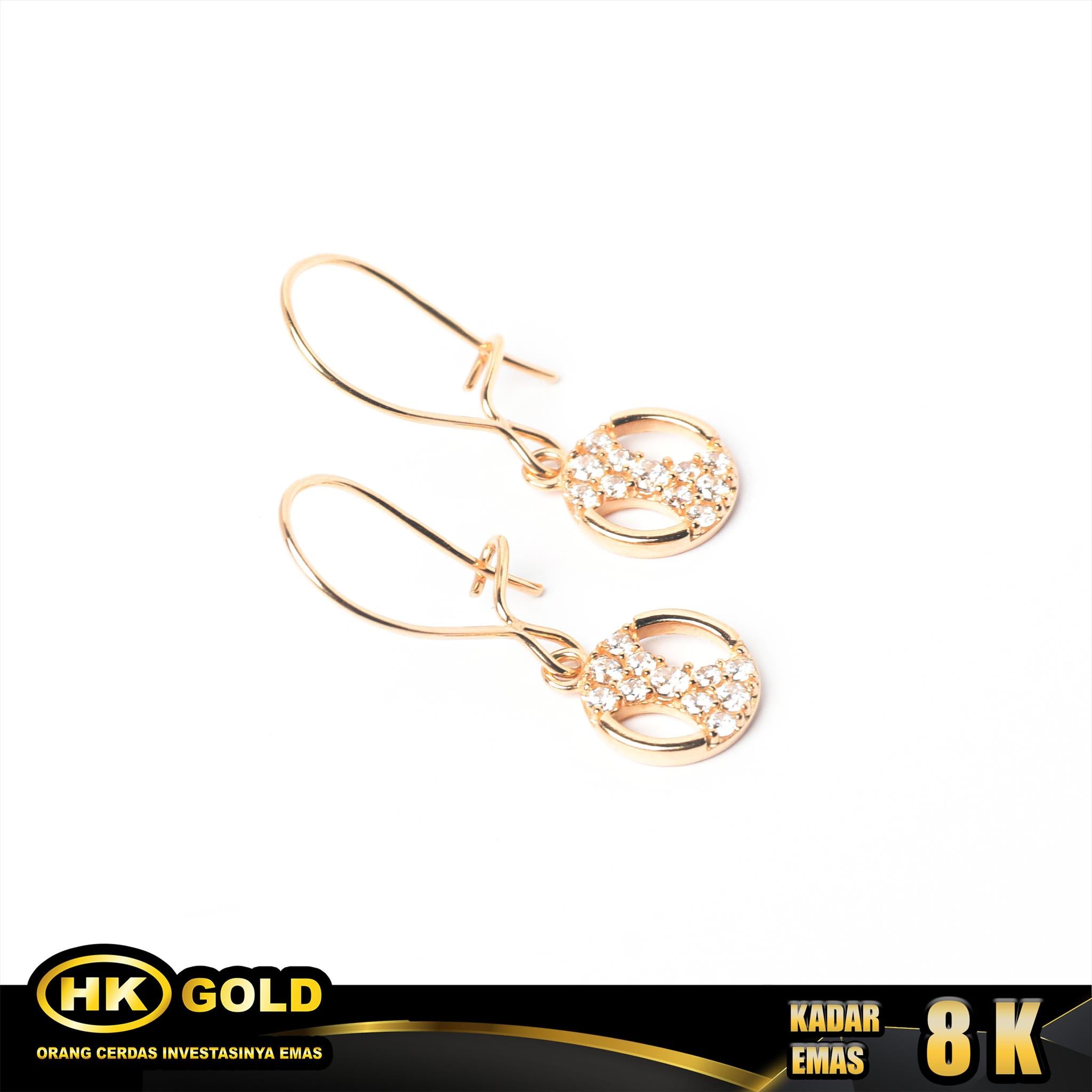 Anting Emas 8K Type 1 HK GOLD