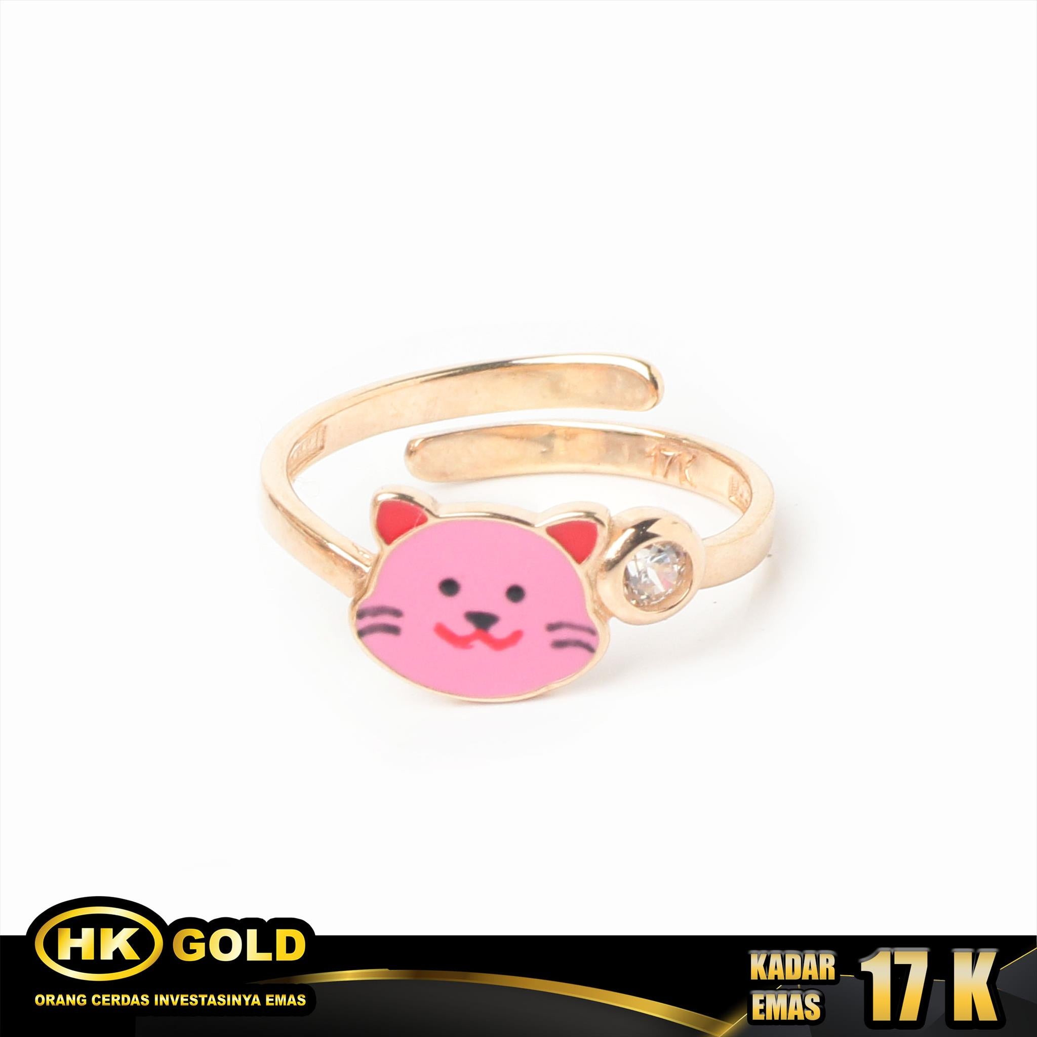 Cincin Emas 17K Type 896 Anak HK GOLD