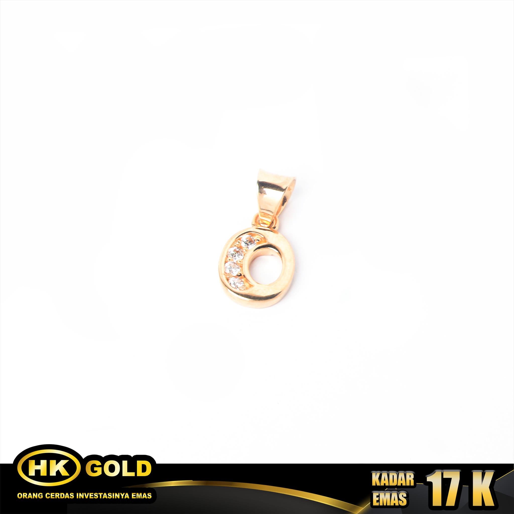 Liontin Emas 17K Type 192 Huruf 2 HK HOLD