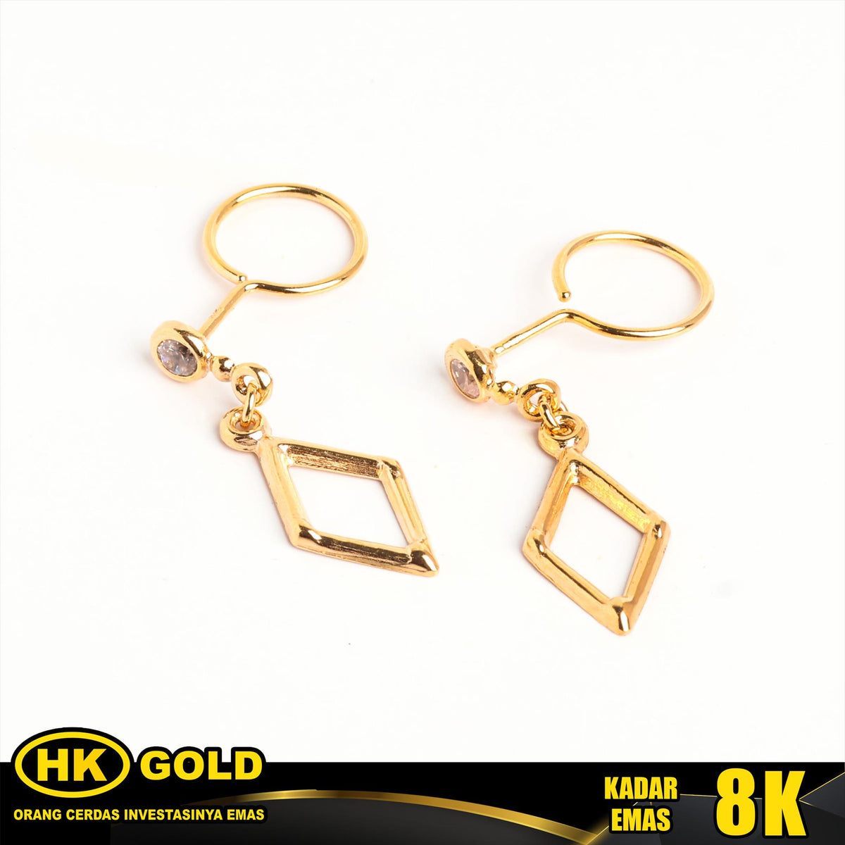 Giwang Emas 8K Tusuk Wanita Type 394 HK GOLD