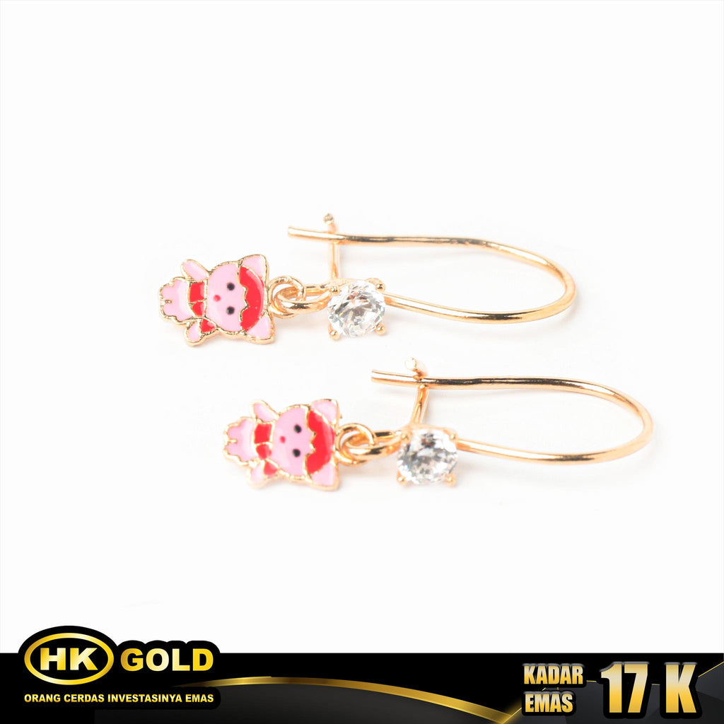 Anting Emas 17K Type 177 Anak HK GOLD