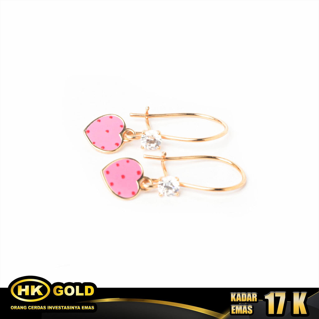 Anting Emas 17K Type 177 Anak HK GOLD